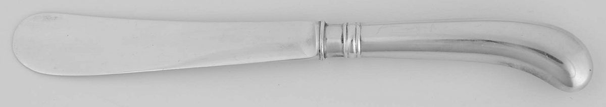 Queen Anne (Sterling) Hollow Pistol Handle Butter Spreader by James Robinson-1