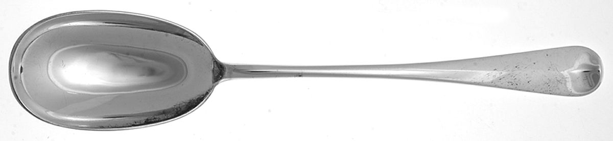 Queen Anne (Sterling) Large Solid Serving Spoon by James Robinson-1