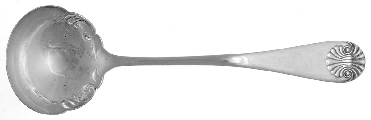 JNG1 (Silverplate) Solid Gravy Ladle by 1890 Jennings Bros-1