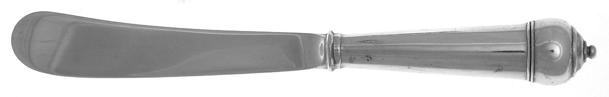 Trifid (Sterling) Hollow Handle Paddle Butter Spreader (Solid) by James Robinson-1