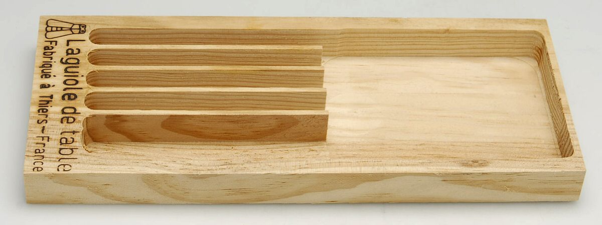 Laguiole-Ivory (Stainless) Wood Steak Tray by Jean Dubost (France)-1