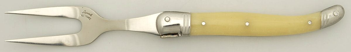 Laguiole-Ivory (Stainless) Cheese Fork by Jean Dubost (France)-1