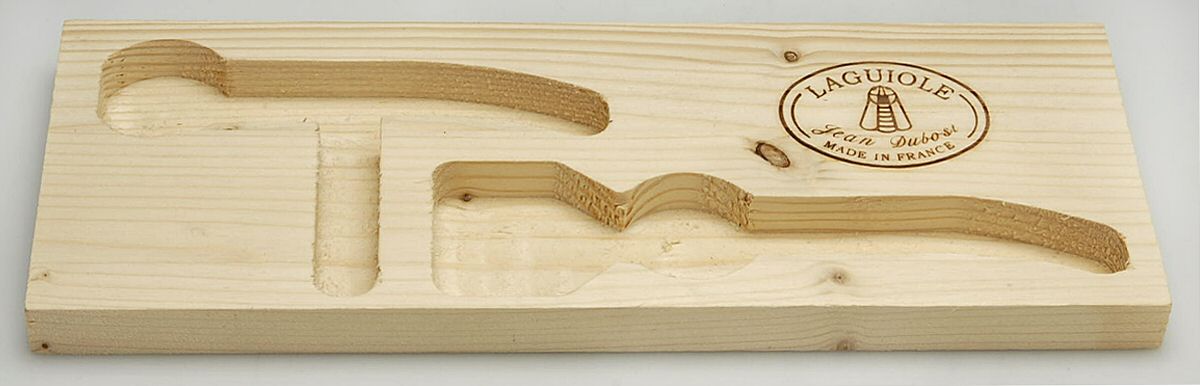 Laguiole-Ivory (Stainless) Wood Bar Tray by Jean Dubost (France)-1