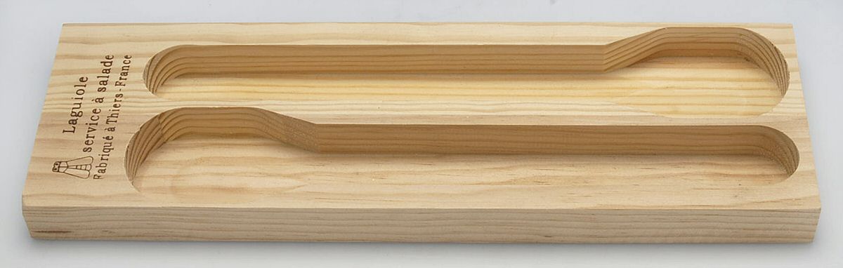 Laguiole-Ivory (Stainless) Wood Salad Serving Tray by Jean Dubost (France)-1