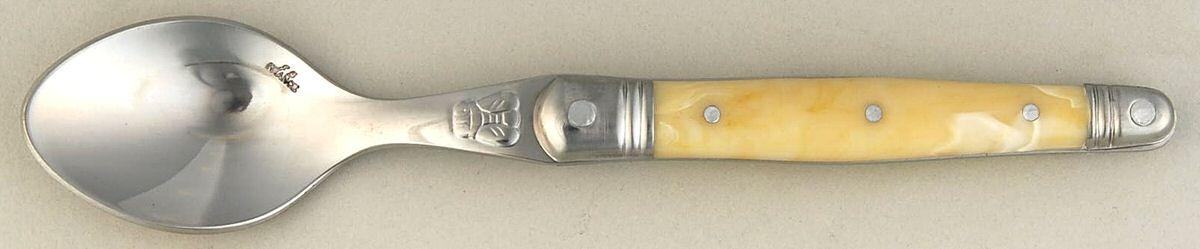 Laguiole-Ivory (Stainless) Teaspoon by Jean Dubost (France)-1