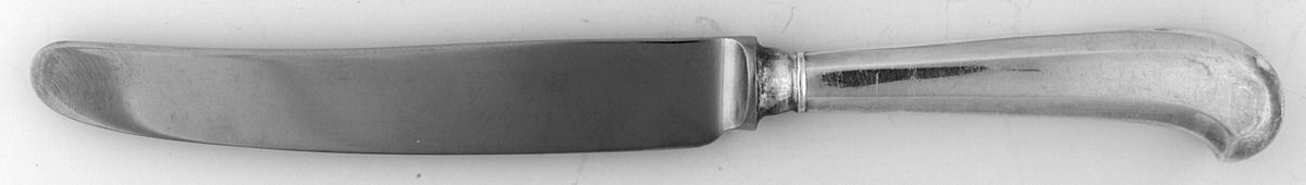 JRB2 (Silverplate) Old French Pistol Luncheon Knife by James Robinson-1