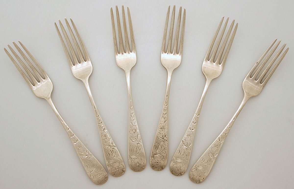 JSM4 (Sterling) Fork - Set of 6 by J S Macdonald-1