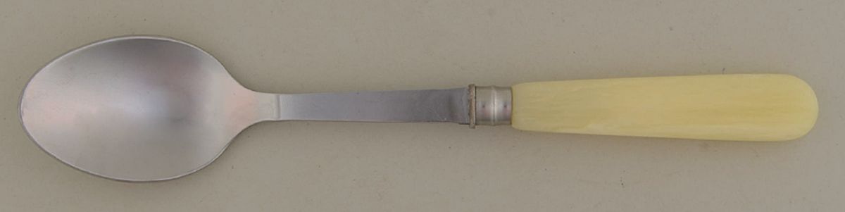 Bistro Cutlery-Ivory (Stainless) Solid Serving Spoon by Jean Dubost (France)-1