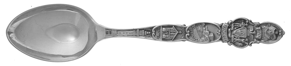 Souvenir Spoons San Francisco Landmarks - No Box by Joseph Mayer (USA)-1