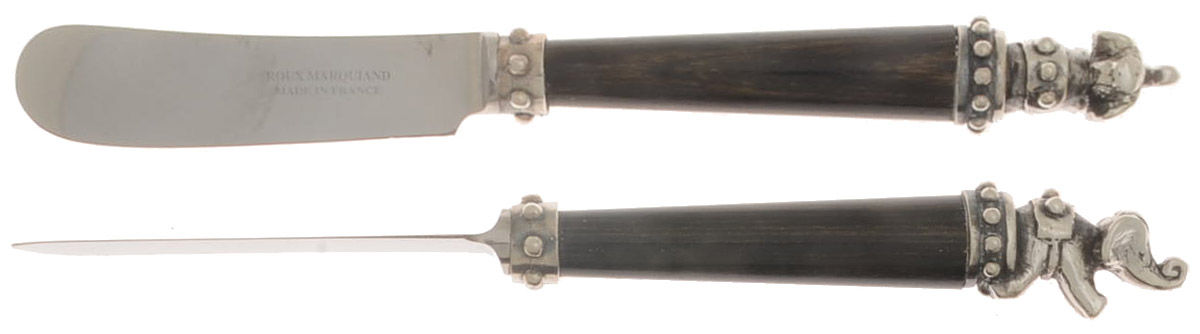 Elephant-Black (Silverplate) Hollow Handle Master Butter Knife by Jean Boggio Flatware-1