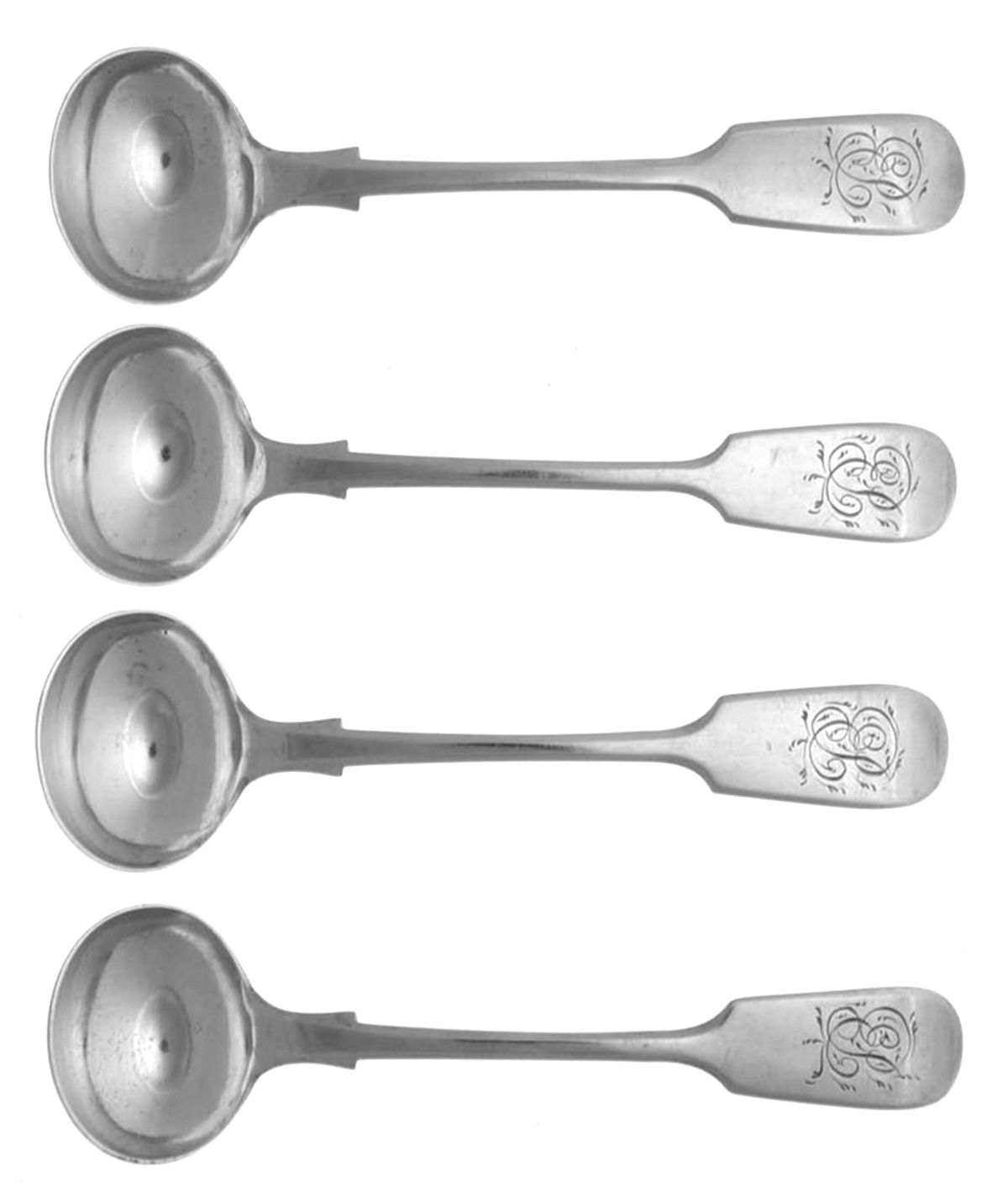 J5W1 (Sterling) Monogrammed Master Salt - Set of 4 by Robert, James, Josiah Williams-1