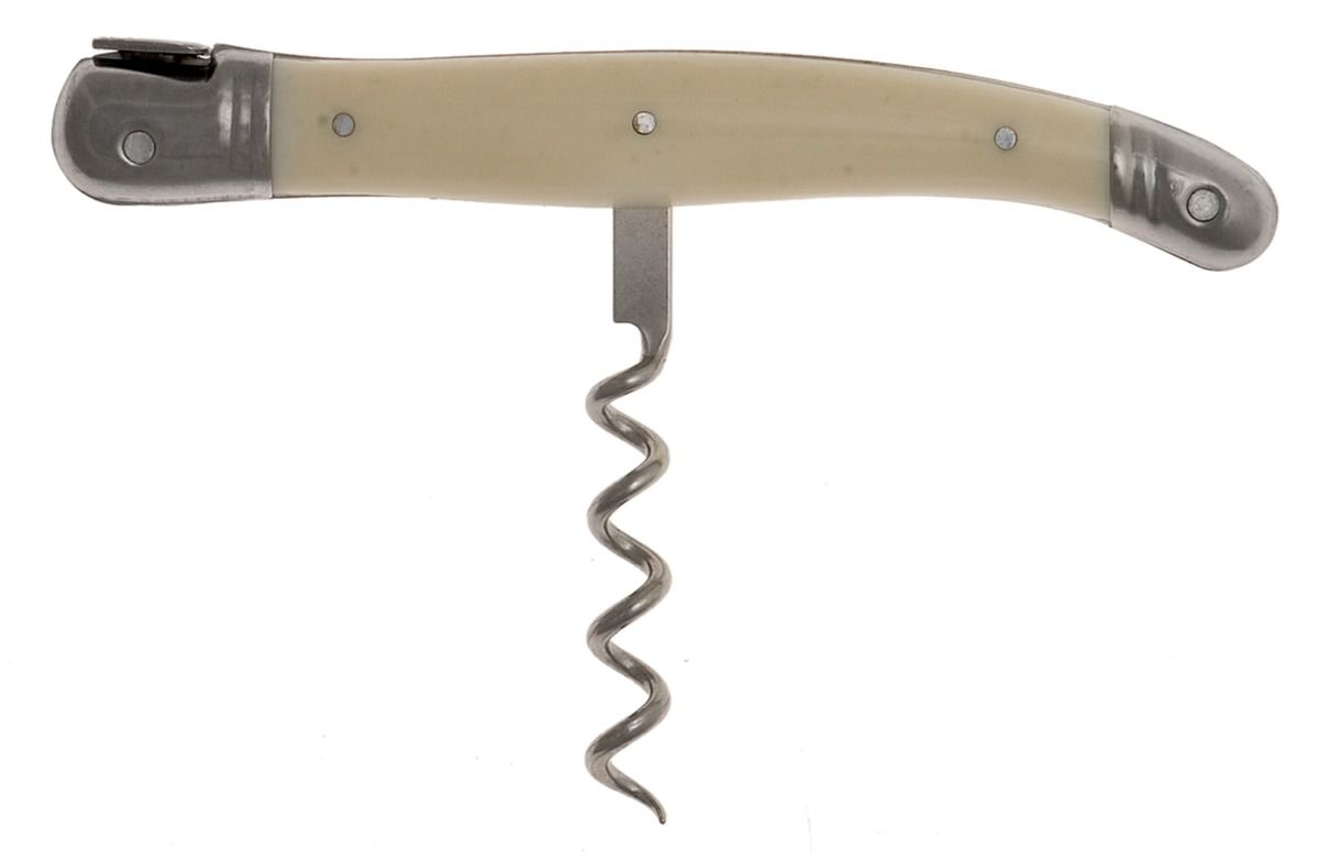 Laguiole-Antique White (Stainless Corkscrew by Jean Dubost (France)-1
