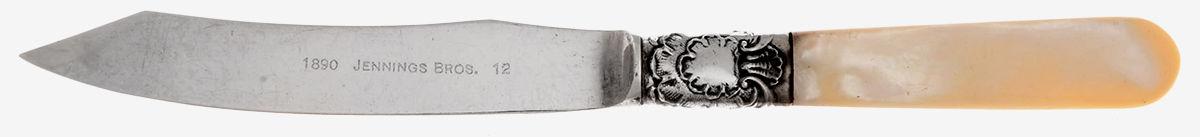 Pearl Handle 1 (Sterling) Pearl Handle Individual Fruit Knife by 1890 Jennings Bros-1