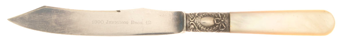 Pearl Handle 2 (Sterling) Pearl Handle Individual Fruit Knife by 1890 Jennings Bros-1
