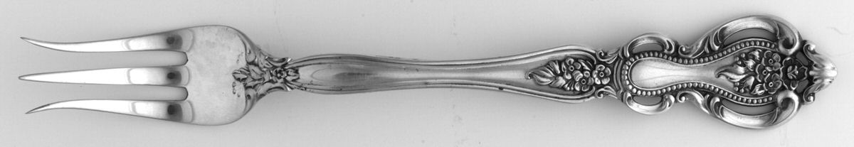 Auberge-Belle Auberge (Sterling, 1980) Cocktail/Seafood Fork by Kirk Stieff-1
