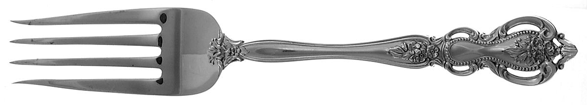 Auberge-Belle Auberge (Sterling, 1980) Medium Solid Cold Meat Serving Fork by Kirk Stieff-1