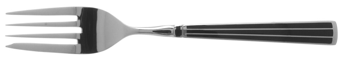 Cloisonne Embassy (Stainless-Black-No Gold) Individual Salad Fork by Kirk Stieff-1