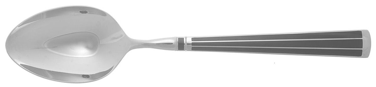 Cloisonne Embassy (Stainless-Black-No Gold) Tablespoon (Serving Spoon) by Kirk Stieff-1