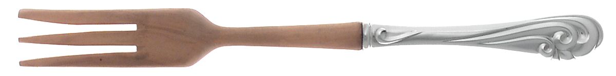 Dancing Surf (Sterling, 1986) Salad Serving Fork with Wooden Prongs by Kirk Stieff-1