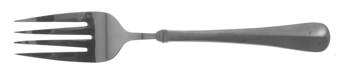 Fairfield (Pewter-Satin Finish) Large Solid Cold Meat Serving Fork by Kirk Stieff-1