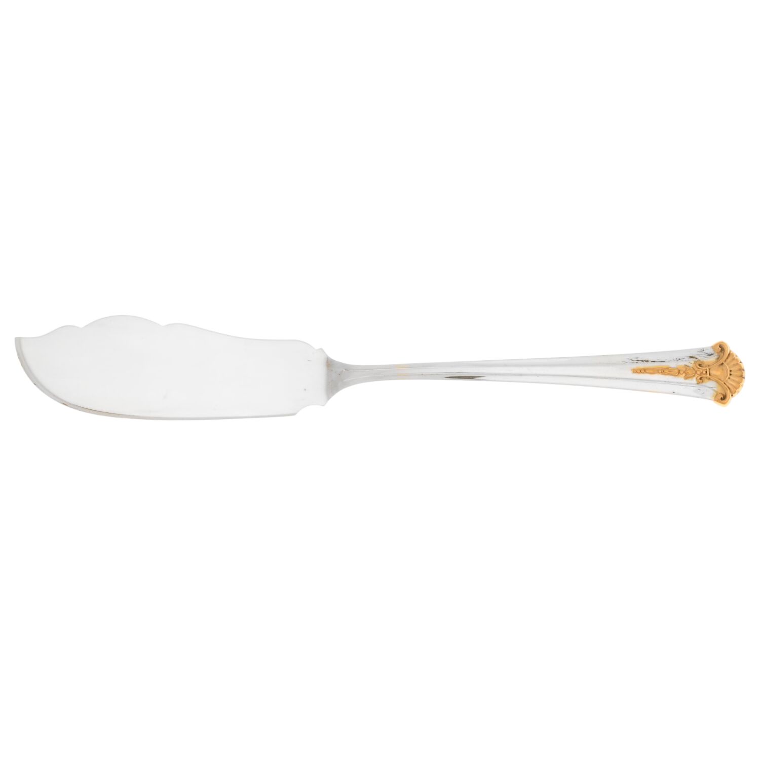 Golden Severn-Worthington (Sterling, 1990) Flat Handle Master Butter Knife by Kirk Stieff-1