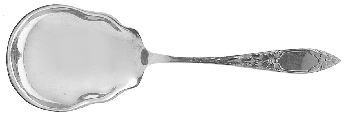 Lady Claire-Hand Engraved (Sterling, 1925) Small Solid Berry/Casserole Spoon by Kirk Stieff-1