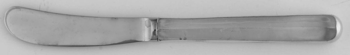 Plainsfield (Pewter) Butter Spreader Hollow Hdl-Paddle/Stainless Blade by Kirk Stieff-1