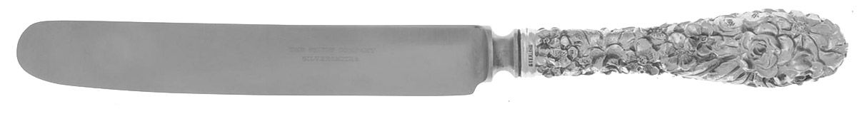 Princess-Hand Chased (Sterling, 1915) Old French Hollow Knife with Bolster by Kirk Stieff-1