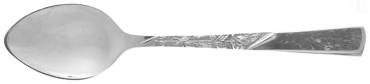 Rose Motif (Sterling, 1954, No Monograms) Teaspoon by Kirk Stieff-1