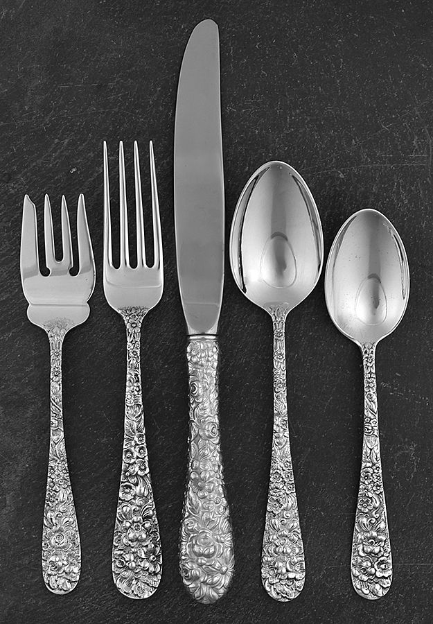 Stieff Rose (Sterling, 1892, No Monograms) 40 Piece Estate Set by Kirk Stieff-1