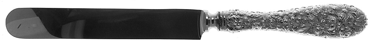 Stieff Rose (Sterling, 1892, No Monograms) Blunt Hollow Knife with Bolster,Full Repousse by Kirk Stieff-1