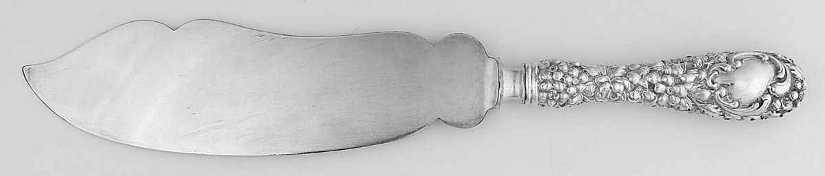 Stieff Rose (Sterling, 1892, No Monograms) Ice Cream Server with Silverplate Blade by Kirk Stieff-1