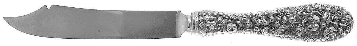 Stieff Rose (Sterling, 1892, No Monograms) Individual Fish Knife with Stainless Blade by Kirk Stieff-1