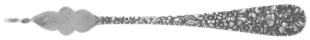 Stieff Rose (Sterling, 1892, No Monograms) Large 1-Tine Butter Pick by Kirk Stieff-1