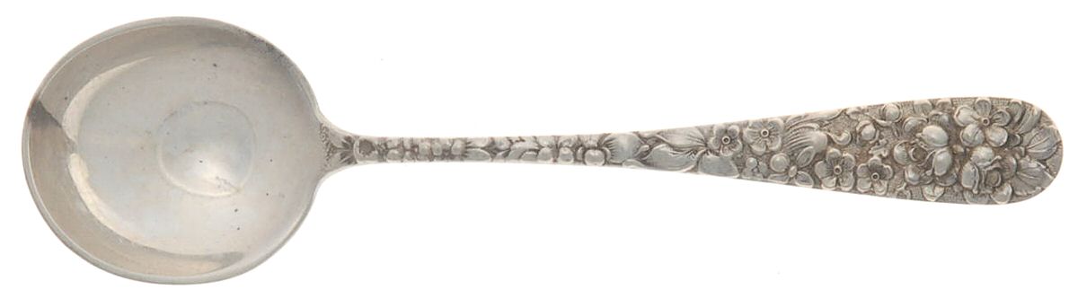 Stieff Rose (Sterling, 1892, No Monograms) Individual Chocolate/Sherbet Spoon by Kirk Stieff-1