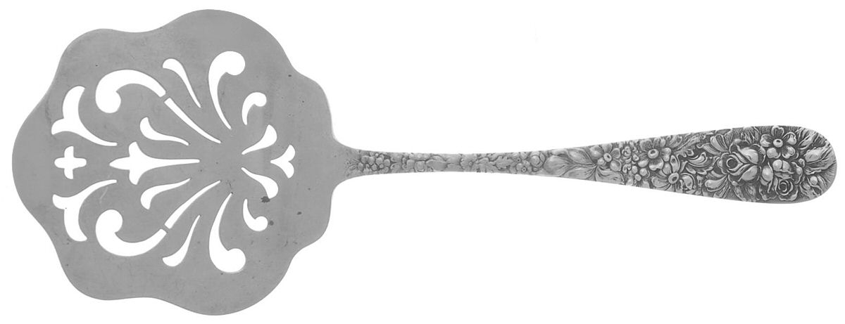 Stieff Rose (Sterling, 1892, No Monograms) Tomato Server, Solid Piece by Kirk Stieff-1