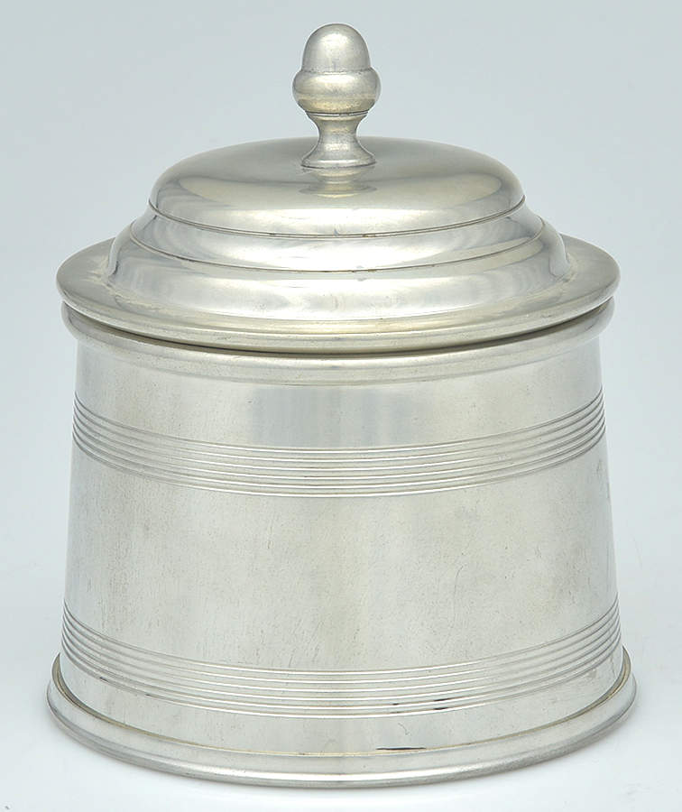 Williamsburg (Pewter, Hollowware) Small Humidor & Lid by Kirk Stieff-1