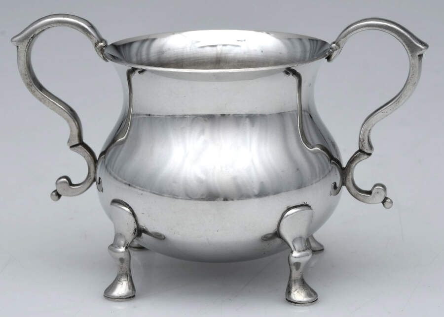 Williamsburg (Pewter, Hollowware) Open Sugar Bowl by Kirk Stieff-1