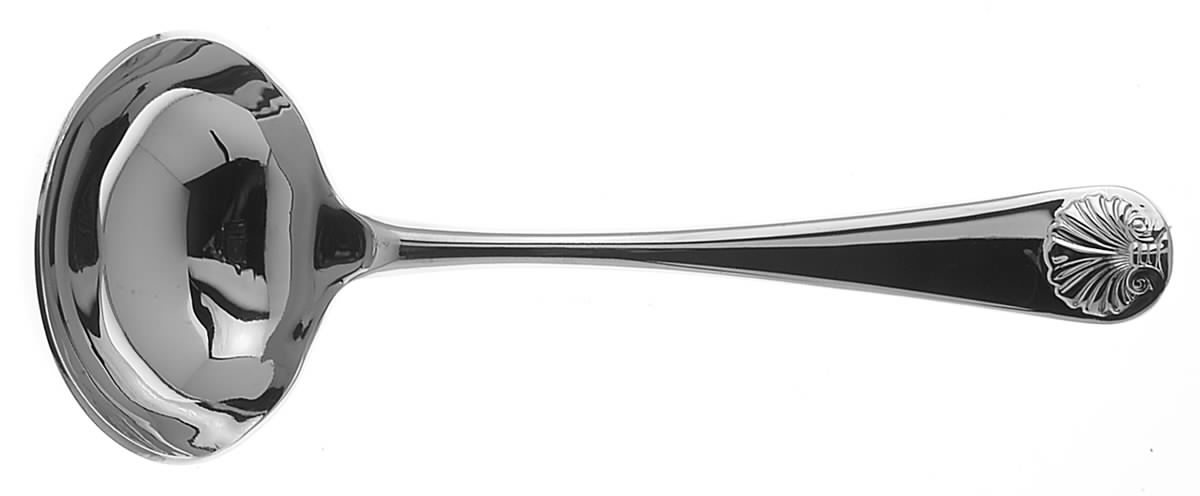Williamsburg Royal Shell (Stainless) Solid Gravy Ladle by Kirk Stieff-1