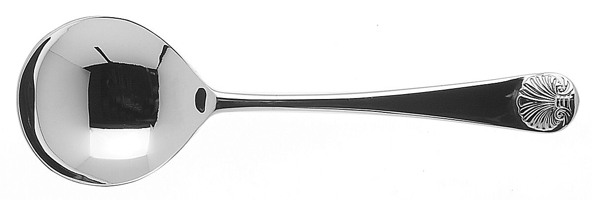 Williamsburg Royal Shell (Stainless) Sugar Spoon by Kirk Stieff-1