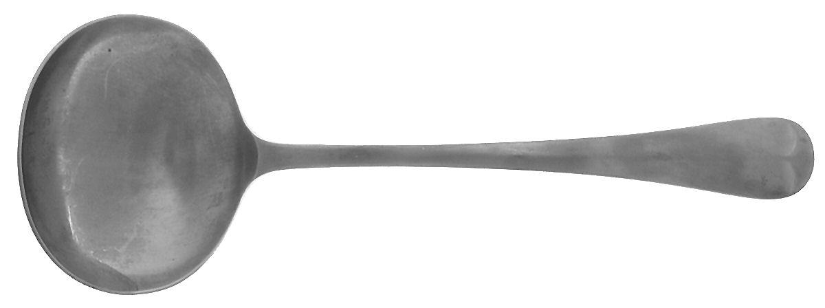 Queen Anne (Stainless, Satin Finish) Solid Gravy Ladle by Kirk & Matz-1