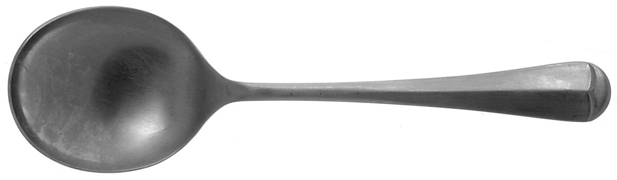 Queen Anne (Stainless, Satin Finish) Round Bowl Soup Spoon (Gumbo) by Kirk & Matz-1