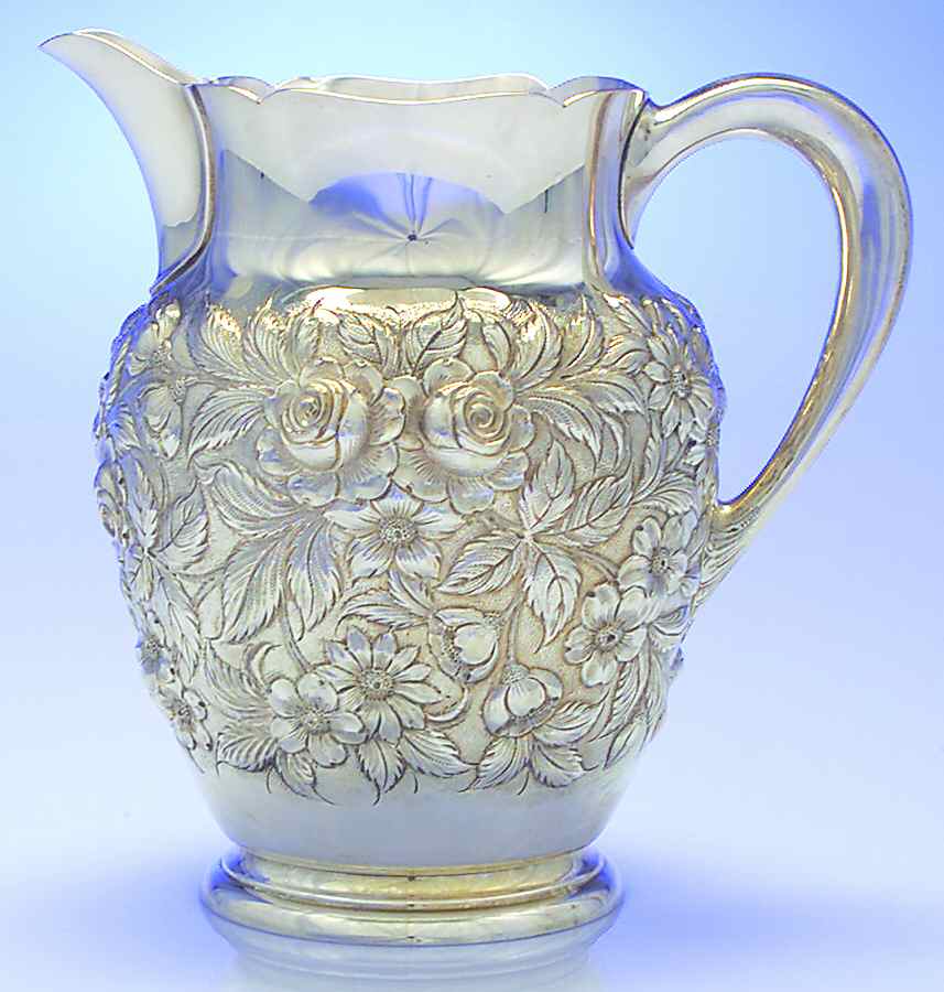 Repousse-Full Chased-Hand Chased 64 Oz Water Pitcher by Kirk Stieff-1