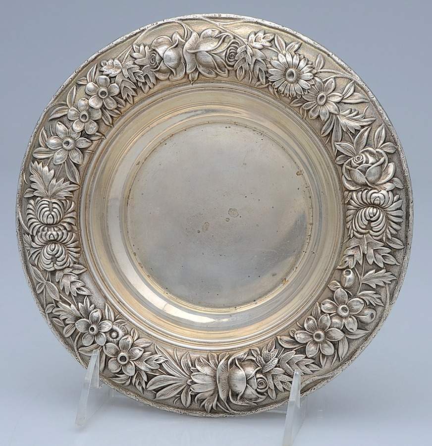 Repousse-Full Chased-Hand Chased Round Open Butter by Kirk Stieff-1