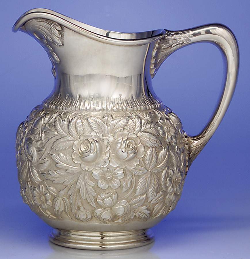 Repousse-Full Chased-Hand Chased 64 Oz Water Pitcher by Kirk Stieff-1