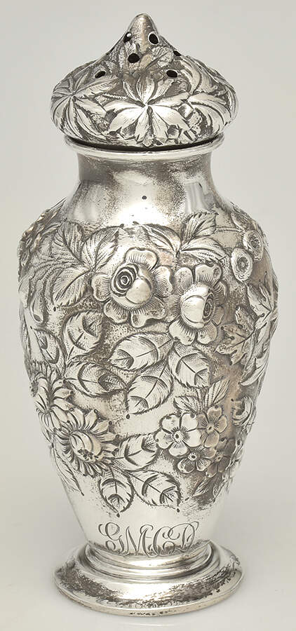 Repousse-Full Chased-Hand Chased Muffineer by Kirk Stieff-1