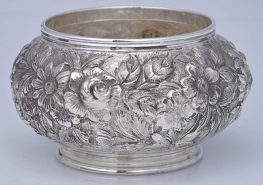 Repousse-Full Chased-Hand Chased Waste Bowl by Kirk Stieff-1