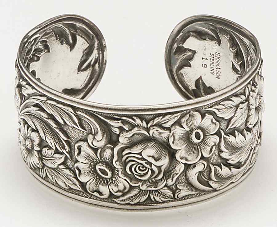 Repousse-Full Chased-Hand Chased Bracelet by Kirk Stieff-1