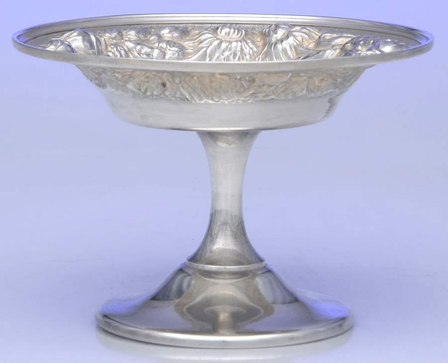 Stieff Rose (Sterling, 1892, Hollowware) Round Compote (Height X Width) by Kirk Stieff-1