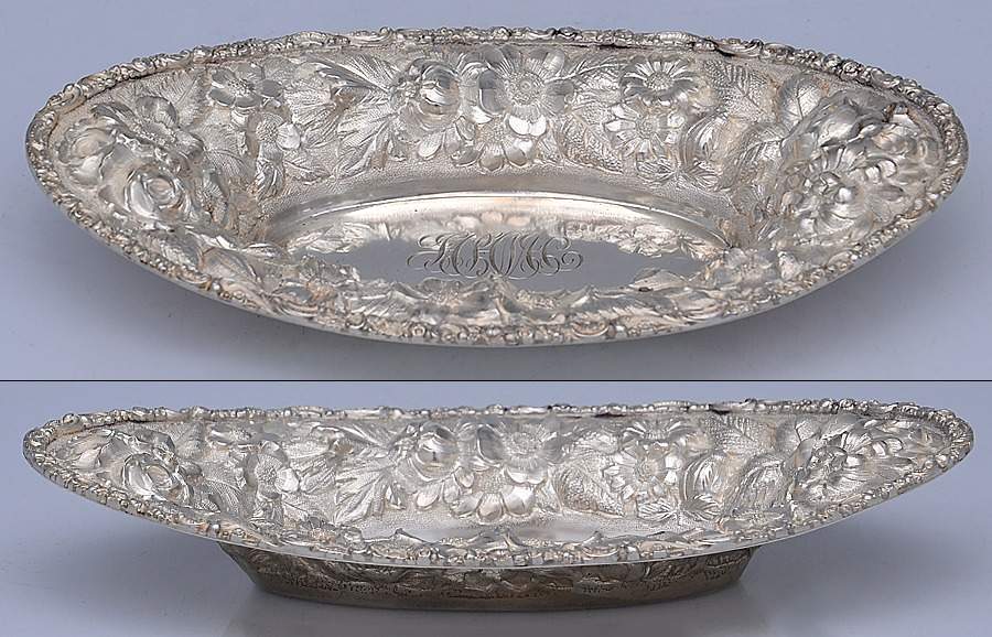 Stieff Rose (Sterling, 1892, Hollowware) 7" Bon Bon Bowl by Kirk Stieff-1